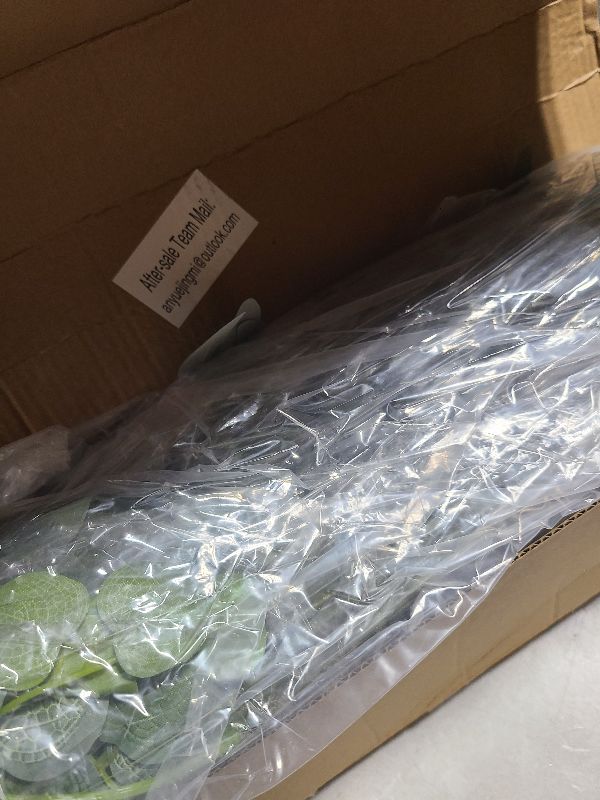 Photo 1 of 120 Pcs Artificial Eucalyptus Stems, 4 Kinds Mixed Faux Greenery Stems Fake Silver Dollar Eucalyptus Leaves Bundle for DIY Bouquets Centerpiece Spring Floral Arrangement Wreath Home Wedding Decor