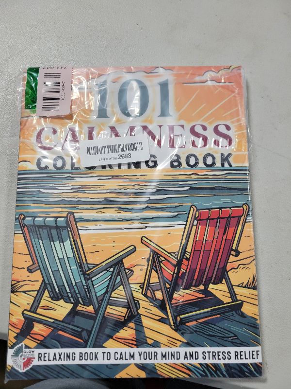 Photo 1 of 101 CALMNESS: Adult Coloring Book — Relaxing Book to Calm your Mind and Stress Relief — Beautiful Designs of Animals, Landscape, Beach, House, Birds, Flowers, and more
