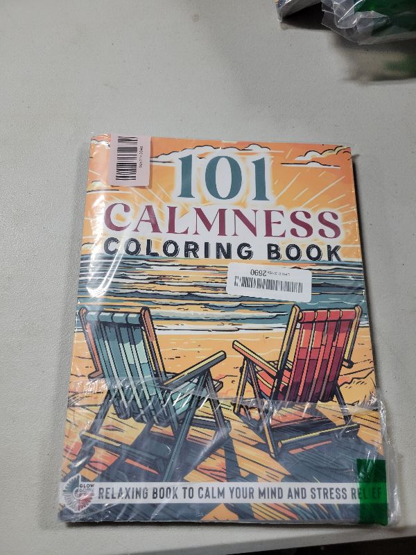 Photo 1 of 101 CALMNESS: Adult Coloring Book — Relaxing Book to Calm your Mind and Stress Relief — Beautiful Designs of Animals, Landscape, Beach, House, Birds, Flowers, and more