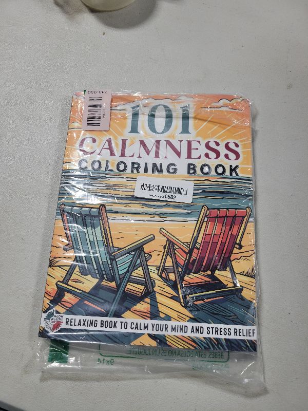 Photo 1 of 101 CALMNESS: Adult Coloring Book — Relaxing Book to Calm your Mind and Stress Relief — Beautiful Designs of Animals, Landscape, Beach, House, Birds, Flowers, and more