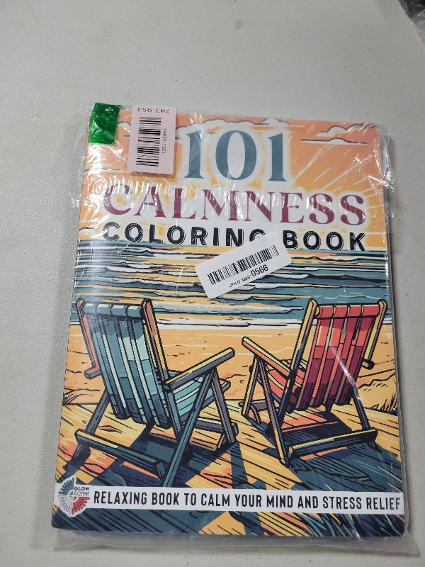 Photo 1 of 101 CALMNESS: Adult Coloring Book — Relaxing Book to Calm your Mind and Stress Relief — Beautiful Designs of Animals, Landscape, Beach, House, Birds, Flowers, and more