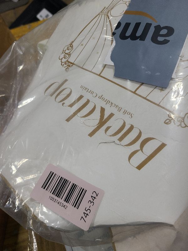 Photo 1 of 10 ft x 8 ft Wrinkle Free Ivory Backdrop Curtain for Wedding Parties, Polyester Ivory Photo Backdrop Drapes 2 Panels 5x8ft for Baby Shower Photoshoot Engagement Birthday Party Photography Background