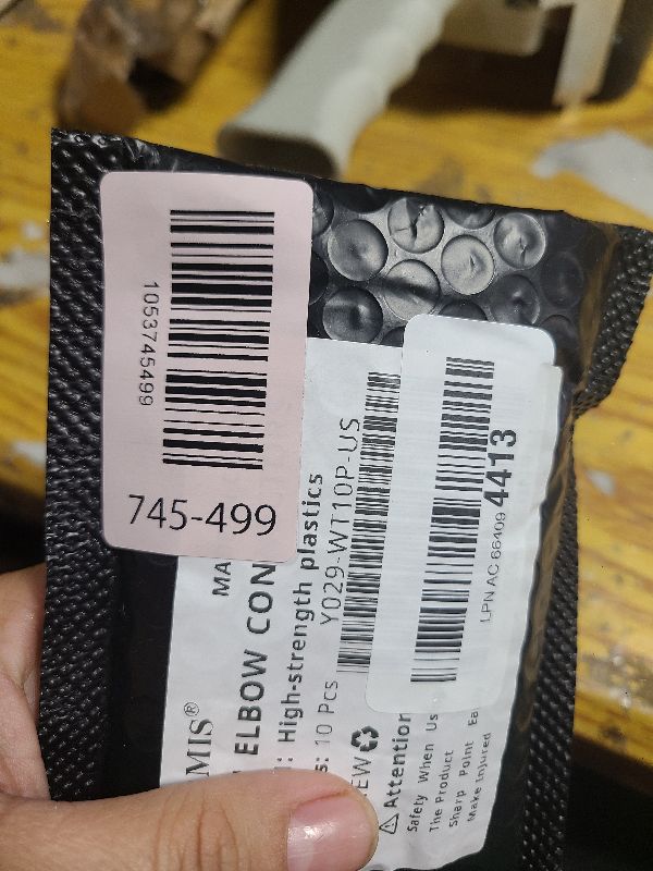 Photo 1 of 10 Pack 1/4" Universal 90 Degree Elbow Fitting, Quick Connect Universal Drip Irrigation Tubing Coupling Valve, Connector Locking Fitting for Sprinkler or Drip Irrigation System Parts & Connectors