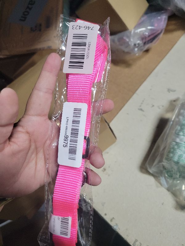 Photo 1 of 1 Inch Dog Shock Collar Replacement Strap with 2 Holes - Compatible with Most Brands of Ecollar Dog Fences and Training Collars, Pink