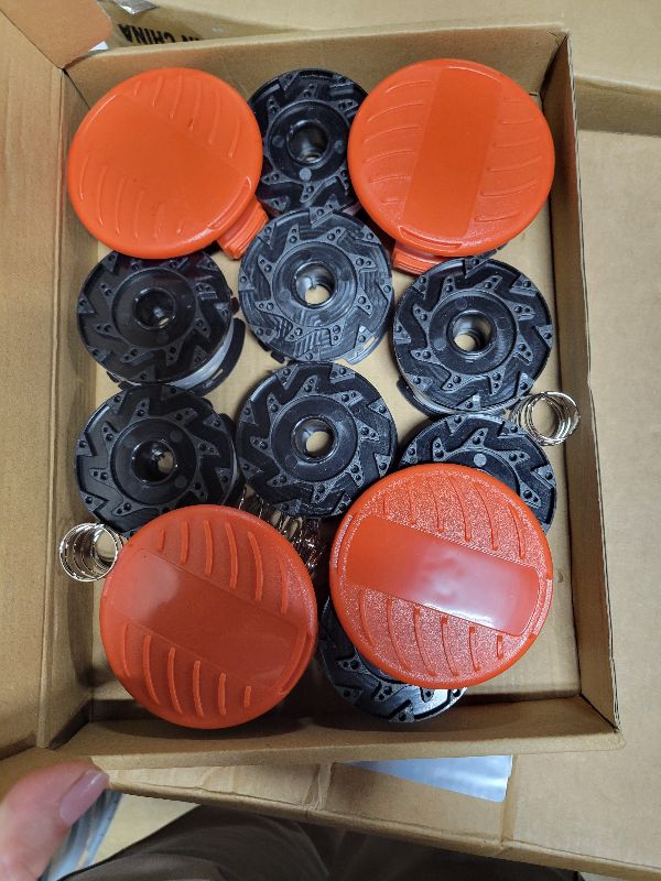 Photo 1 of 16 Pack  Eater String Compatible with Black+Decker, AF-100 0.065" Weed Wacker String Refill 240ft Automatic Feed String Trimmer Replacement Spool Line for Black&Decker(12 Spool+4 Cap+4 Spring)