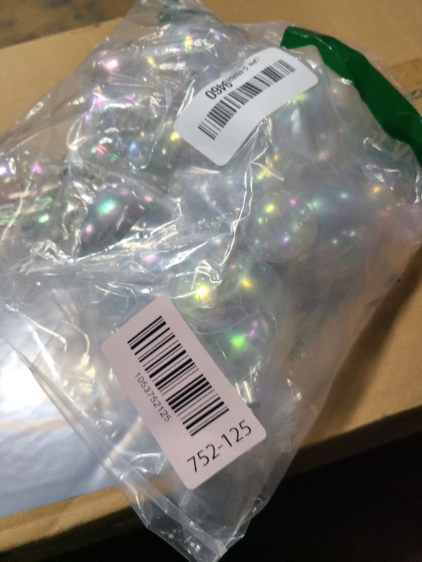 Photo 1 of 18Pcs Clear Fillable Ornament Balls Christmas DIY Craft Ball Decorating on Christmas Trees for Wedding Party Home Decor