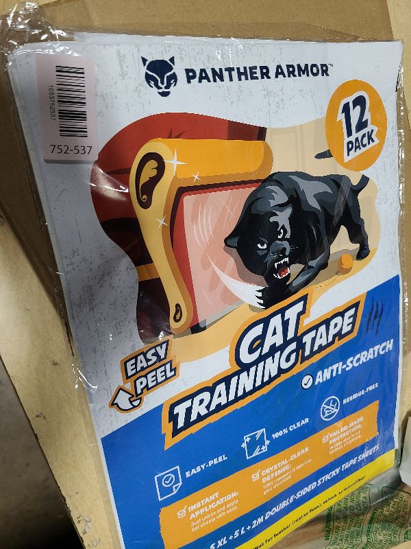 Photo 1 of 12 Pack Cat Scratch Furniture Protector Tape Sheets – Double-Sided Sticky Training (5 XL, 5 Large, 2 Medium) – Anti-Scratch Couch & Sofa Guard – Clear – Not for Leather, Velvet, Microfiber