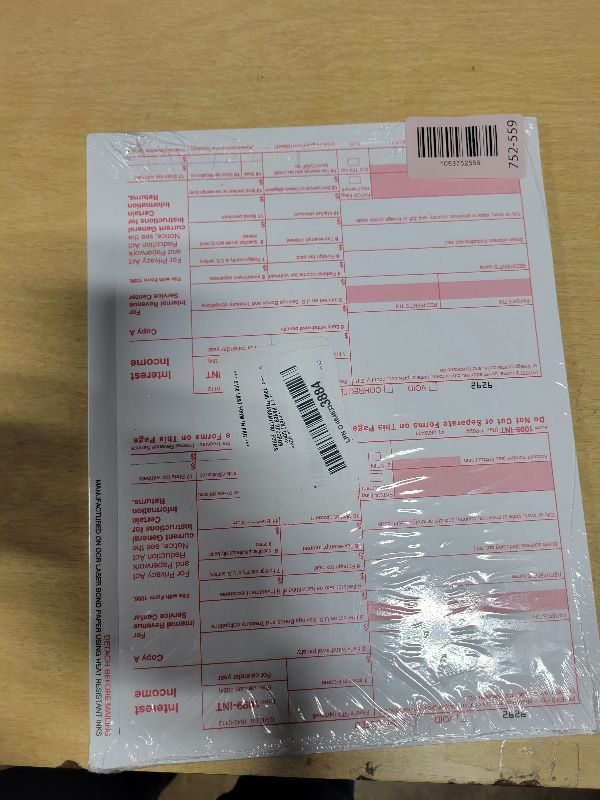 Photo 1 of 1099 INT Tax Forms 2025 Interest Income Set, 4 Part 25 Pack, Great for QuickBooks and Accounting Software 25 Laser Form Sets for Interest Income, 1099-INT 2025