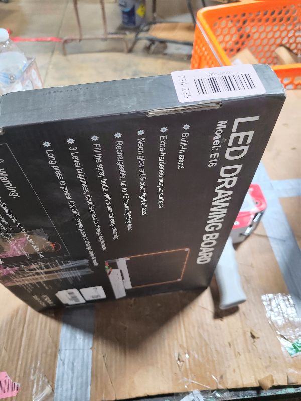 Photo 1 of 16-Inch Rechargeable Doodle Glow LED Note Board, 7-Color Light Modes, Neon Art Dry Erase Light Up Drawing Pad with Built-in Stand, Sketching Gift Toy for Kids/Girls/Teens, 5 Markers & Tracing Book