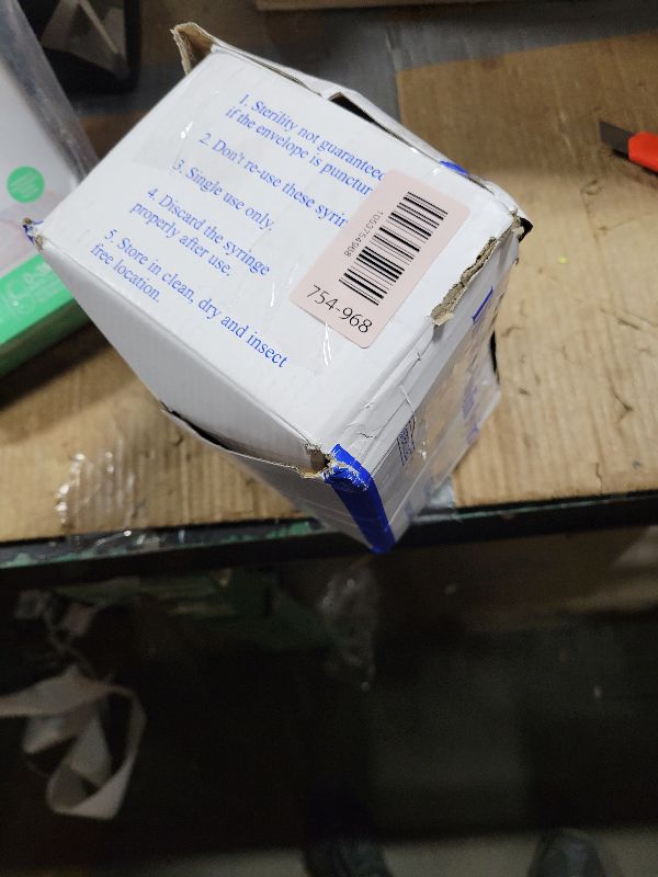 Photo 1 of 1ml/cc 31G 1/4 Inch Syringes, Disposable Syringe, Individual Wrapped, Box of 100