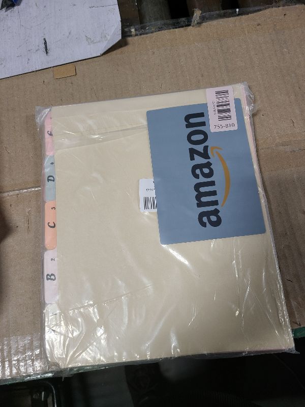 Photo 1 of 1 Set 25 Alphabet File Dividers A-Z Top Tab File Guides Letter Size 1/5 Cut Tab Manila Alphabetical File Organizer File Cabinet Dividers for Work Office Home School and Desk Organizer(Classic)