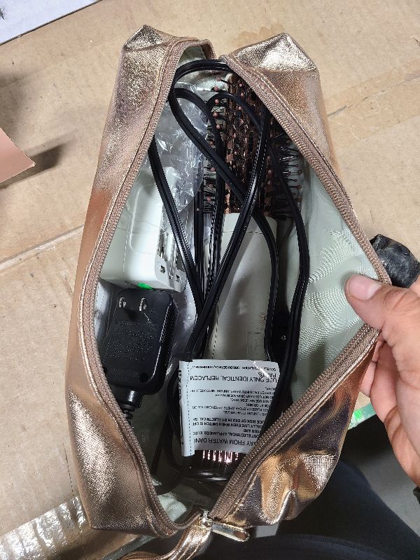 Photo 1 of 1.5 Inch Barrel (2.8’’ Plus Bristles) Dual Voltage(110~250V) Round Brush Blow Dryer, Hair Dryer Brush with European Plug Adapter, 4-in-1 Negative Ionic One Step Volumizer Dryer