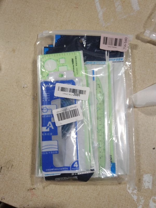 Photo 1 of 15PCS Geometric Drawings Templates, Measuring Geometry Rulers, Drafting Stencils Measuring Tools