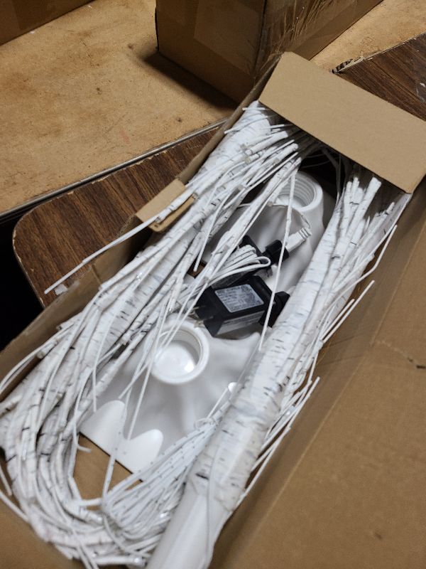 Photo 1 of 2-Pack 4FT Lighted Birch Trees (Higher Size & Floor Standing), 96 LED Twinkling Birch Christmas Tree Lights for Indoor & Outdoor, 2 Modes Warm White Tree Lights for Christmas Thanksgiving Home Decor