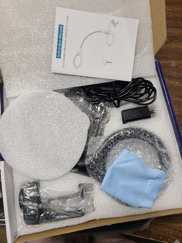 Photo 1 of 10X Magnifying Glass with Light and Stand, LED 5 Color Modes, Brightness Stepless Dimming Lighted Magnifier Hands Free with Flexible Goose-neck Desk Clamp Lamp for Close Works, Crafts, Hobby, Painting