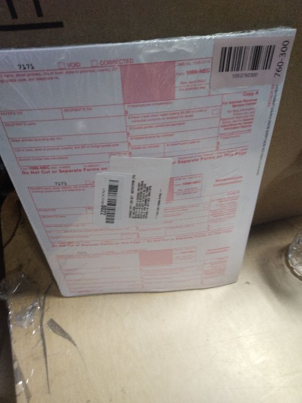 Photo 1 of 1099 NEC Tax Forms 2025 with Envelopes, 4 Part 15 Pack Tax Forms Kit and 15 Self-Seal Envelopes –Great for QuickBooks and Accounting Software, Value Pack for Business - Made in The USA - 15-Pack