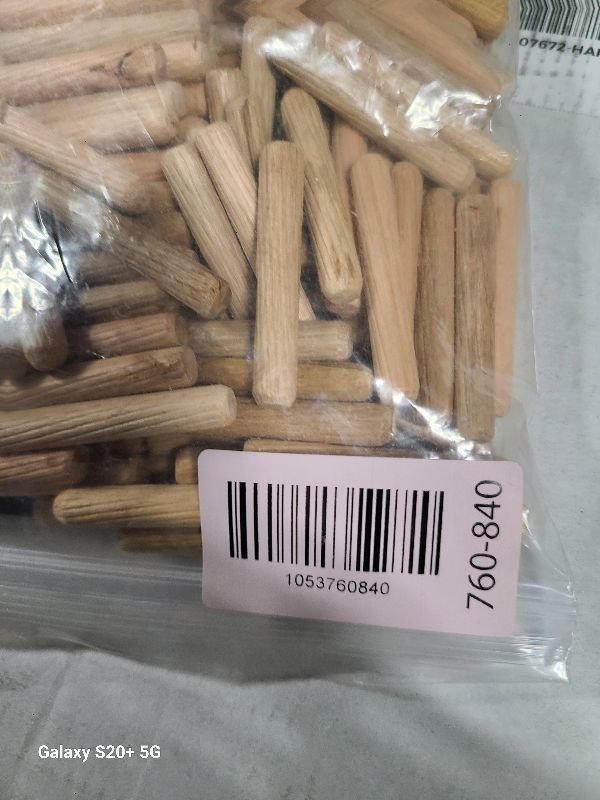 Photo 1 of 150Pcs Wooden Dowel Pins Kit 5/16" x 2 Inch Small Fluted Wood Dowels Pegs Hardwood Pin for Furniture Woodworking Crafts, Furniture, Door, DIY