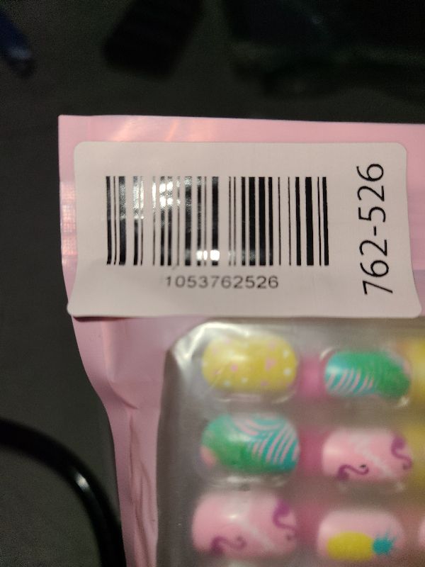 Photo 1 of 144 Pieces Press on Nails Grils, Thrilez Children Fake Artificial False Nail Tips Pre Glue Full Cover Short Acrylic Nails for Girls Kids Nail Art Decoration (Rainbow Sky)