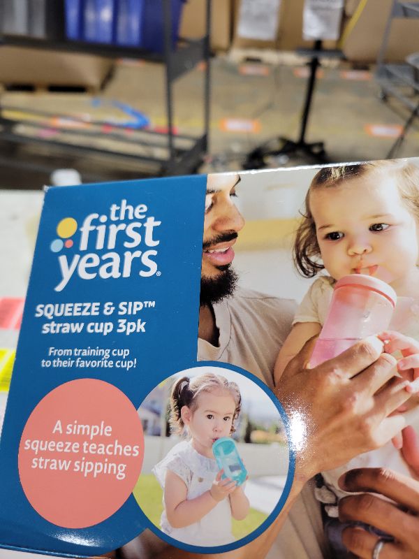 Photo 1 of  The First Years Squeeze & Sip Toddler Straw Cups 7 oz 3 Count Ages 6+ Months 