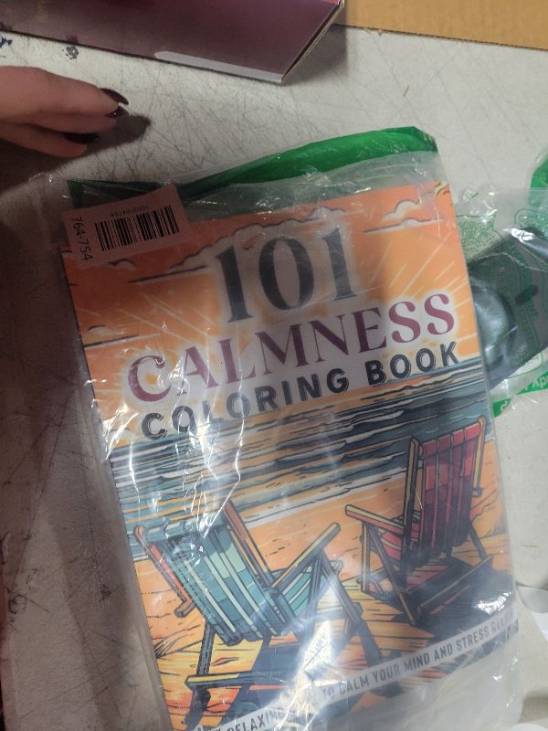 Photo 1 of 101 CALMNESS: Adult Coloring Book — Relaxing Book to Calm your Mind and Stress Relief — Beautiful Designs of Animals, Landscape, Beach, House, Birds, Flowers, and more