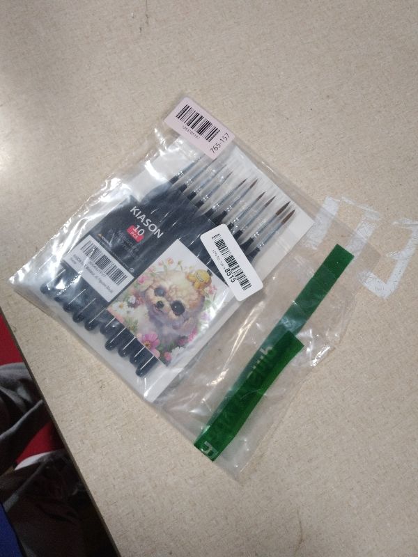 Photo 1 of 10PC Miniature Paint Brush for Fine Detailing,Small Painting Brushes Set for Art, Crafts, Acrylic, Watercolor, Oil, Model, Face, 40k & Paint by Number, Figurine (Black)