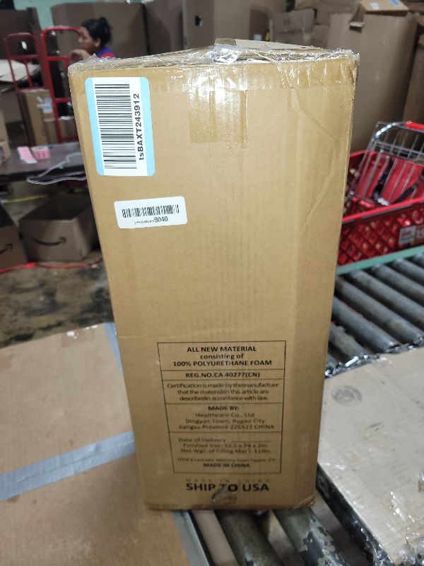 Photo 1 of 2 Inch Full Lavender Scented Memory Foam Mattress Topper for Pressure Relieving, Ventilated for Cooling Sleep, CertiPUR-US Certified, Medium Feel Mattress Pad in a Box, 54"x75", Full Size