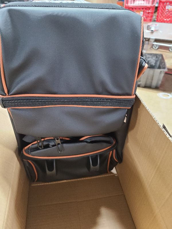 Photo 1 of 2 Ball Bowling Bag with Wheel,900D Oxford Waterproof PU,Dual Roller Bowling Bag with Sturdy Frame,Large Shoe Compartment Fits Up to Men’s 16,Rolling Bowling Tote, Handle Extends to 39.5" (Black)