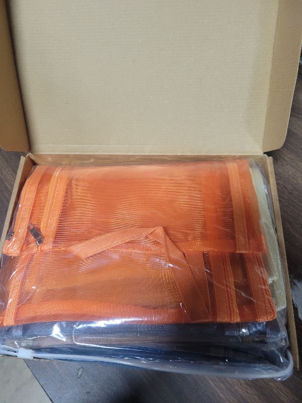 Photo 1 of 10 Pack Colored Mesh Zipper Pouch Bags with Handles, Double-Layer Nylon A4 Mesh Toy Storage Bags for Building Blocks, Puzzles & Toy Storage, Travel-Friendly Organizer for School, Office & Games