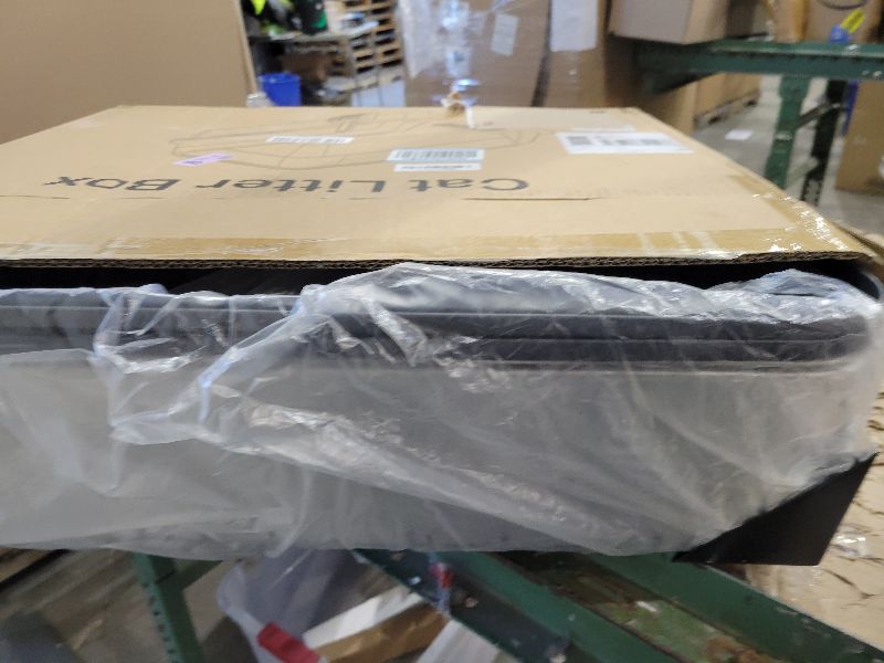 Photo 1 of 2PACK Stainless Steel Litter Box, Extra Large Litter Boxes for Big Cats, XL Metal Cat Litter Box with Lid High Sides, Anti-Urine Leakage, Non-Sticky, Scoop Included