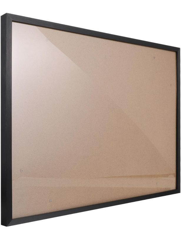 Photo 1 of 16 Inch Aluminum Alloy Wall Hanging Poster Frame in Matte Black, Elevator Advertising Picture Frame with Sturdy Metal Construction for Business License and Photo Display