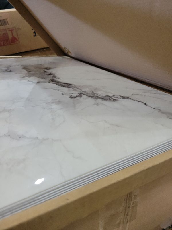 View 2 of 10pcs Thick Marble Peel and Stick Waterproof Wall Panels,Heat-Resistant Backsplash Tile, 23.6"x11.8" PVC Foam Wall Sticker for Kitchen,Living Rooms,TV Walls,Grey White (Not Real Tile 19.4Sq. Ft.)