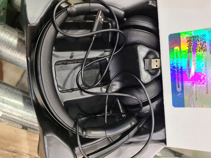 Photo 1 of (2025 Upgraded) Wireless Headset with Mic for Work, Bluetooth Headset with Noise Canceling Microphone with Dongle, Charging Base & Mic Mute, Wireless Headphones for Work from Home/PC/Computer