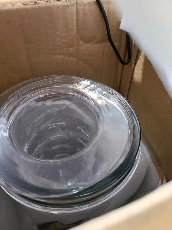 Photo 1 of 2 Gallon Glass Beverage Dispenser with Stand and Lid, 18/8 Stainless Steel Spigot - Glass Drink Dispensers for Parties - Mason Jar Drink Dispensers with Lids