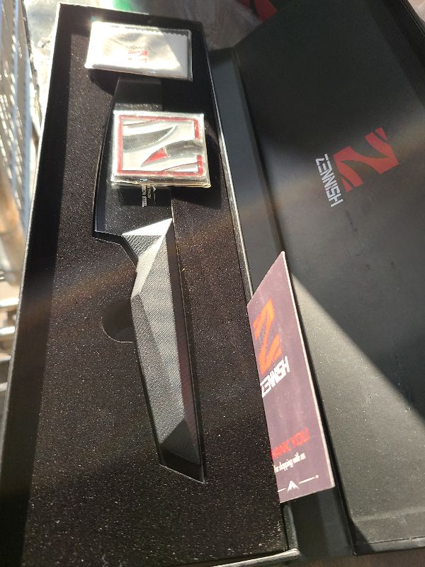 Photo 1 of ?NEW? Chef Knife 8 Inch Obsidian Professional Kitchen Knife, High Carbon 7Cr17MoV Steel Black Titanium Nitride Coated, Non-Slip Ergonomic G10 Handle for Meat and Vegetables, Gift Box Included