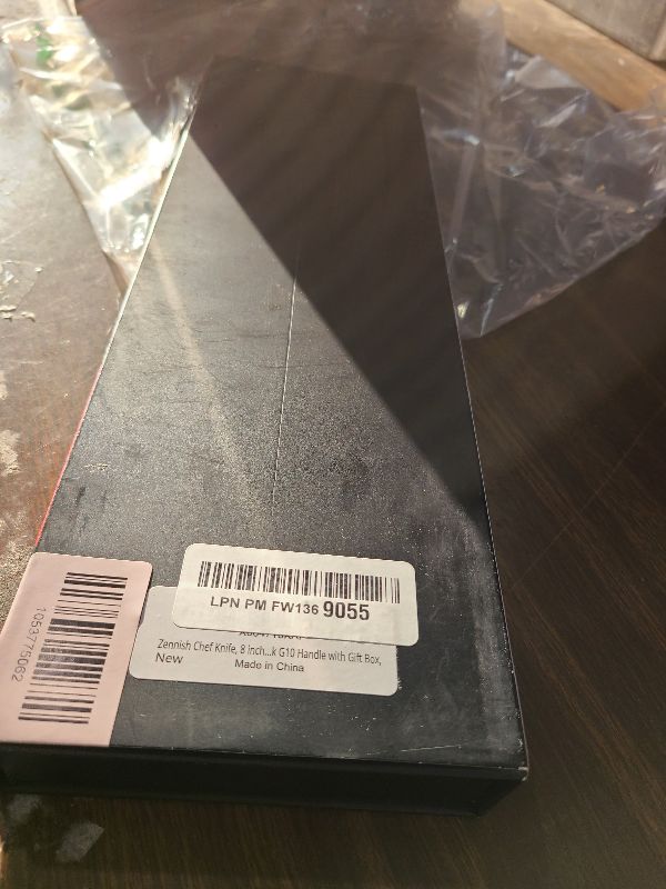 Photo 1 of ?NEW? Chef Knife 8 Inch Obsidian Professional Kitchen Knife, High Carbon 7Cr17MoV Steel Black Titanium Nitride Coated, Non-Slip Ergonomic G10 Handle for Meat and Vegetables, Gift Box Included