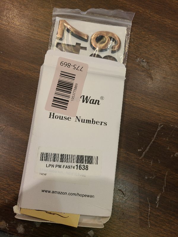 Photo 1 of 1.5 Inch Mailbox Numbers, Self Stick 3D Door Numbers, Decor Sign Number Stickers for DIY Craft. (1.5 Inch - Pack of 10, Bronze)