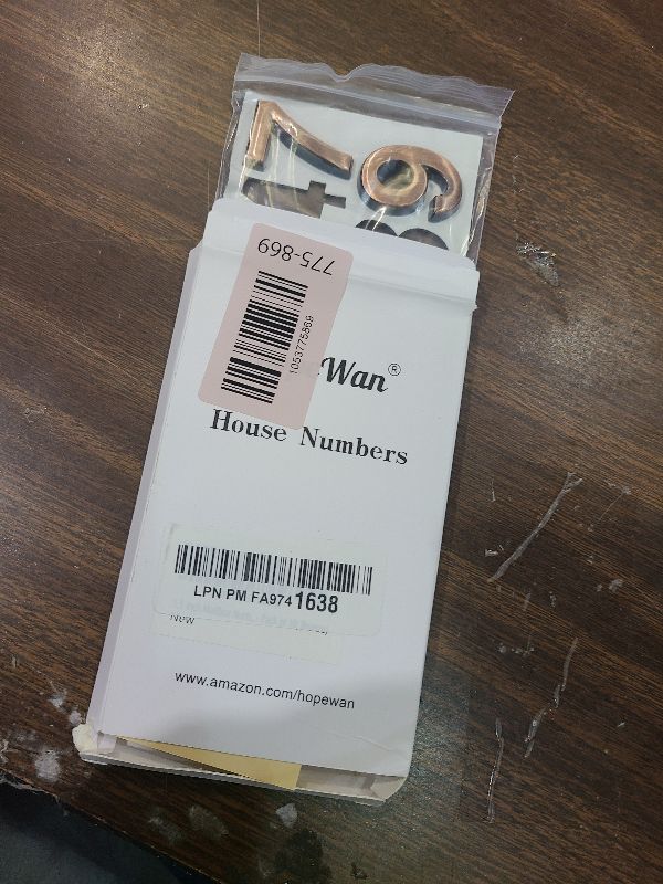 Photo 1 of 1.5 Inch Mailbox Numbers, Self Stick 3D Door Numbers, Decor Sign Number Stickers for DIY Craft. (1.5 Inch - Pack of 10, Bronze)