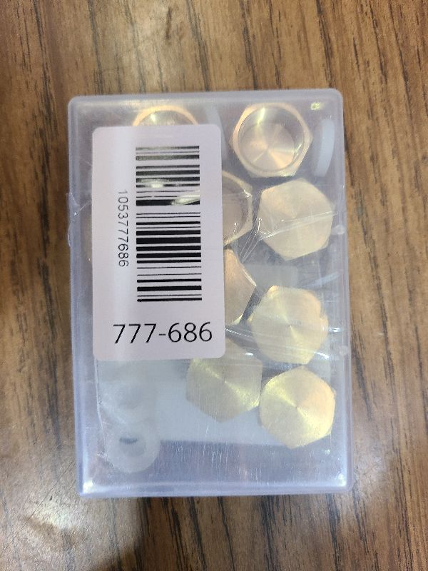Photo 1 of 10pcs ID 5/8 Brass Pipe Cap, Brass Fittings with Rubber Gaskets Pipe Plug Stop Valve Compression Cap for Water Line Gas Hose