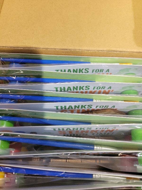 Photo 1 of 12 Pack Garbage Truck Party Favors for Kids – Individually Wrapped Paint Your Own Wooden Magnet Craft Kits with Thank You Card, Trash Day Birthday Supplies for Boys & Girls