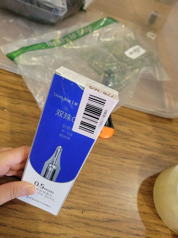 Photo 1 of 10 Pieces Gel Ink Pen Refills Replaceable Ballpoint Blue Ink Pen Refills Extra Fine Point 0.5mm Smooth Writing for Office School Supplies (Blue Ink)