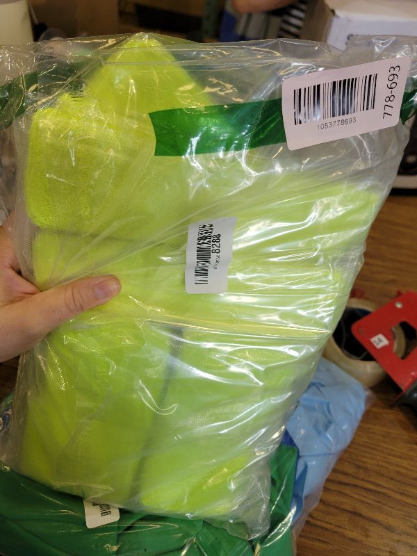 Photo 1 of 24 Pieces 80s Neon Sweatbands Set, Include 8 Sports Headbands and 16 Sweat Wristbands Elastic Athletic Tennis Sweat Bands Bulk for Man Woman(Fluorescent Yellow)