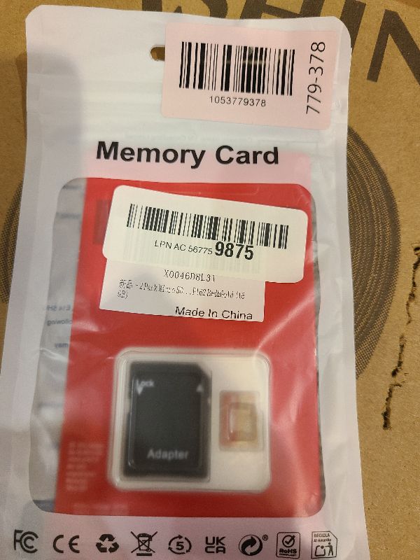 Photo 1 of 2 Pack Memory Card 16GB with Adapter, High Speed TF Card, UHS-I C10 A1 Memory TF Card for Tablet/Mobile Phone/Camera/Car Audio/Game Console (TF162 Red Gold 16GB)