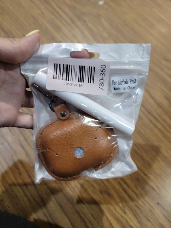Photo 1 of [3 in 1] TSVSXS Leather Case Compatible with AirPods Pro 3 with Keychain and Cleaning Kit, Soft PU Shockproof Cover Features Front LED Visibility for Women Man