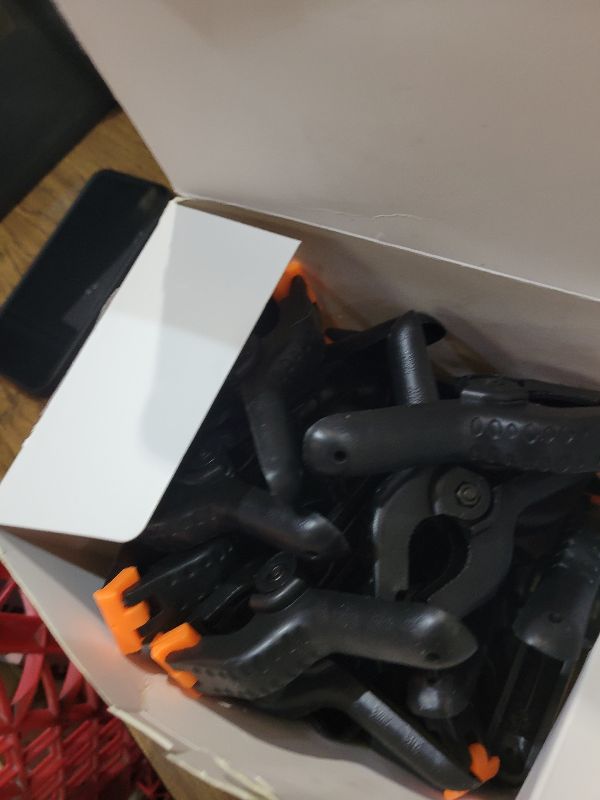Photo 1 of 20 Pack 4.5 inch Plastic Spring Clamps, Black Heavy Duty Clips, Backdrop Clips, Woodworking Clamps, Plastic Clamps for Crafts, Backdrop Stand, Woodworking, Photography