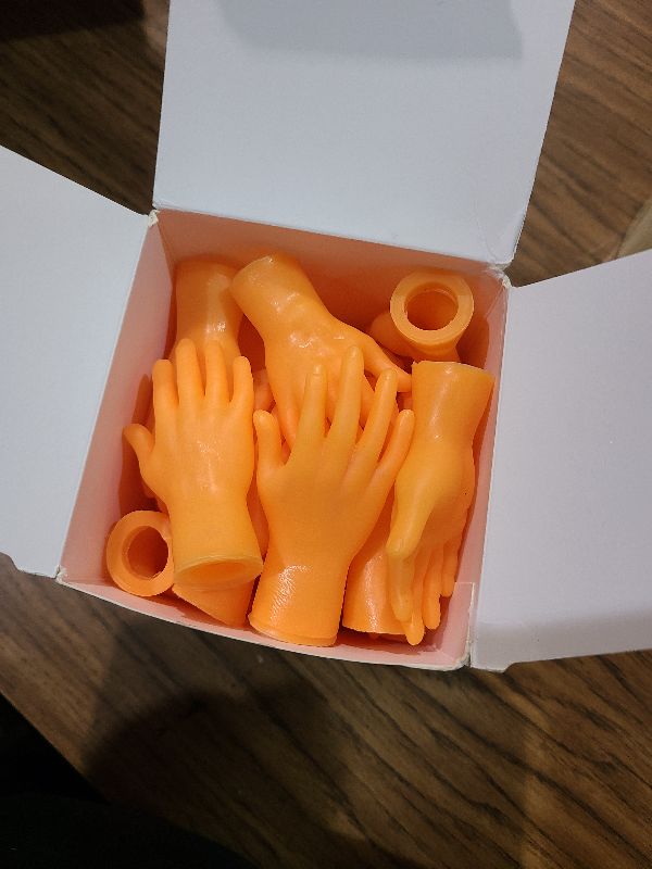 Photo 1 of 30 Pcs Tiny Finger Hands Mini Rubber Finger Puppets, Miniature Small Hands Ealistic Cute Little Hand Finger for Gifts Puppet Show Prank Gag Performance Party Favors
