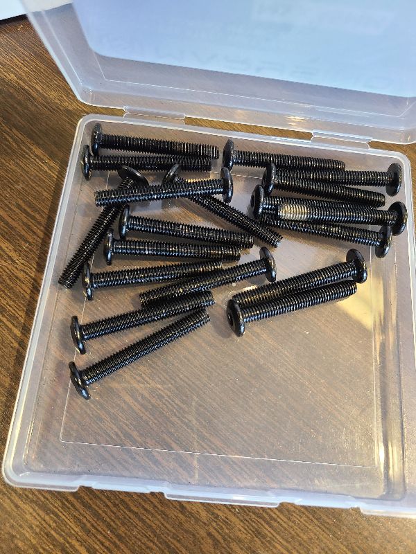 Photo 1 of 20Pcs M6 x 45mm M6 Screws Flat Head Socket Cap Screw Bolts Furniture Bolts, Allen Socket Drive M6 Bolt, Stainless Steel 304, Black Oxide M6x1.0 Bolt by Marysino