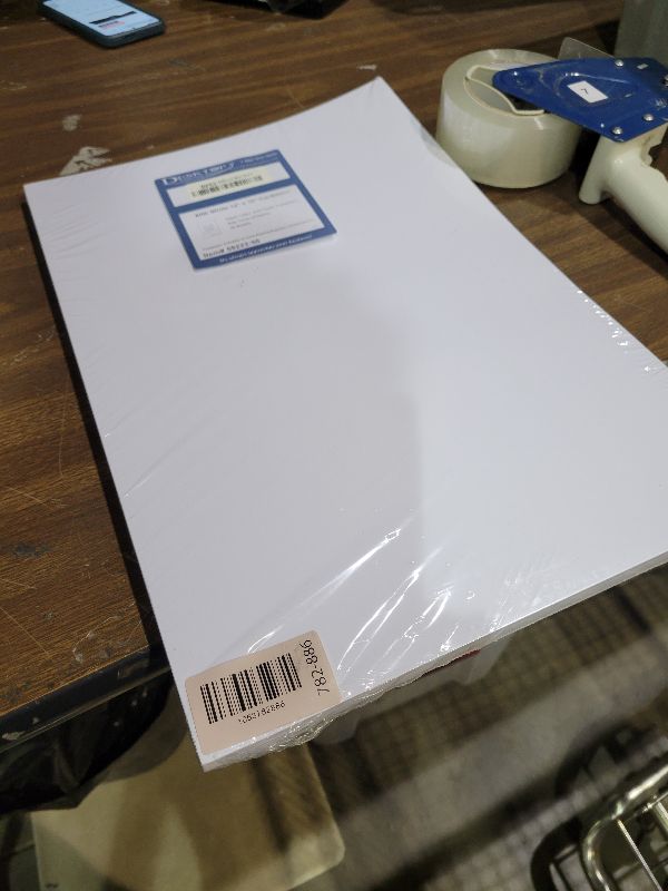 Photo 1 of 12" x 18" Cardstock Sheets For Inkjet or Laser Printers - Heavy 80lb Cover Matte Finish White - Great for Flyers, Menu's, Posters, Covers (50 Sheets)