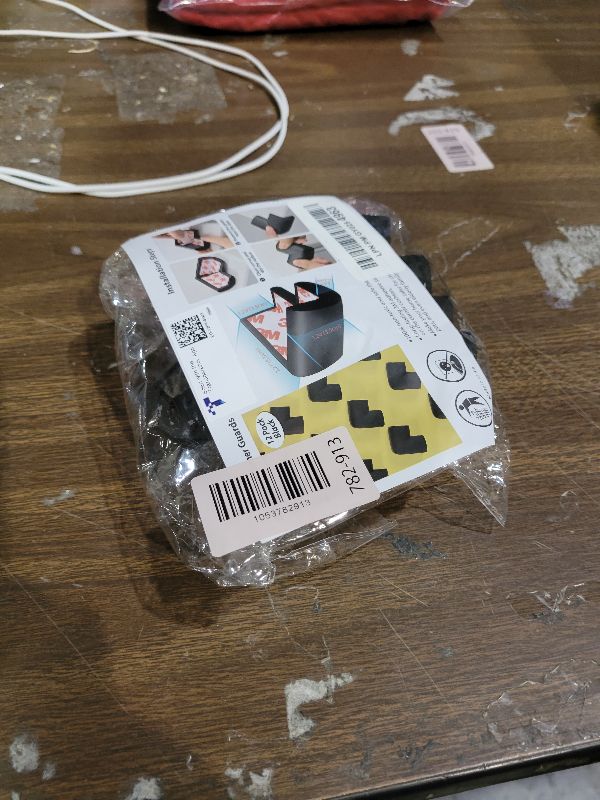 Photo 1 of 12 Pack Soft Corner Protector Baby Proofing Edge and Corner Guards, Safety Pre-Taped Rubber Foam Furniture Bumper for Fireplace, Table, Stair, Cabinet (Black)