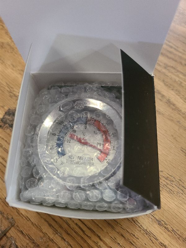 Photo 1 of 2 Pack Refrigerator Thermometer, 30-30°C/20-80°F, Classic Fridge Thermometer Large Dial with Red Indicator Thermometer for Freezer Refrigerator Cooler