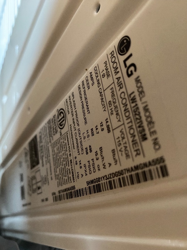 Photo 1 of **PARTS ONLY***LG 14,000 BTU DUAL Inverter Smart Window Air Conditioner, 115V, Cools 700 Sq. Ft. for Bedroom, Living Room, Apartment, Quiet Operation, ENERGY STAR, works with LG ThinQ, Amazon Alexa and Hey Google
